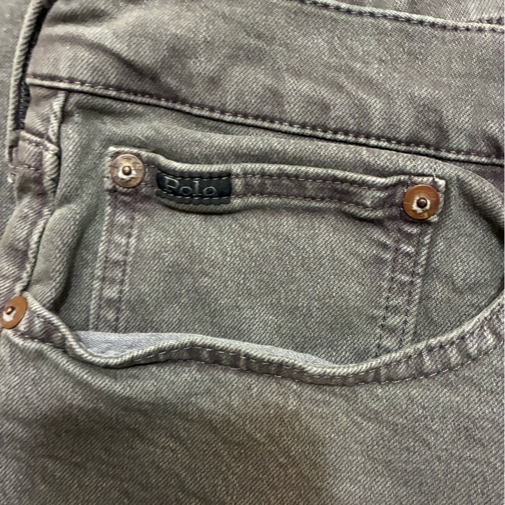 Polo Ralph Lauren Black Denim Jeans with Twill Weave Pre Owned Great Condition - Picture 5 of 13